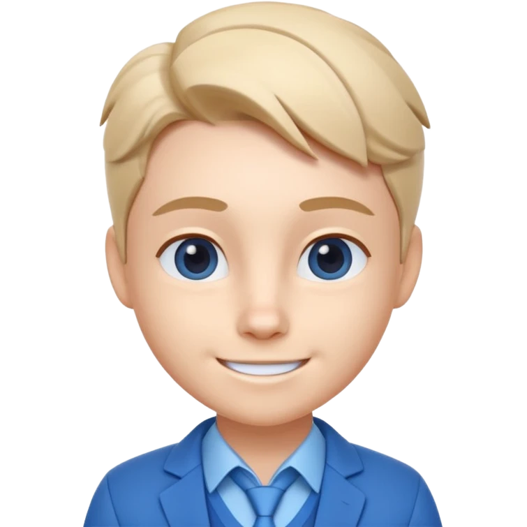 Genera una mascota considerando Instructor joven
Estilo 3D moderno, carismático (tipo animación profesional)
Sonrisa natural, mirada cercana
Colores blanco y azul
Vestimenta empresarial casual emoji