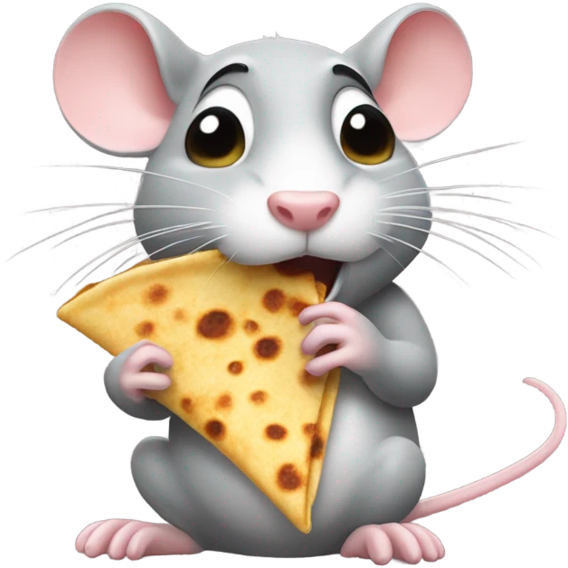 rat eating a quesadilla emoji