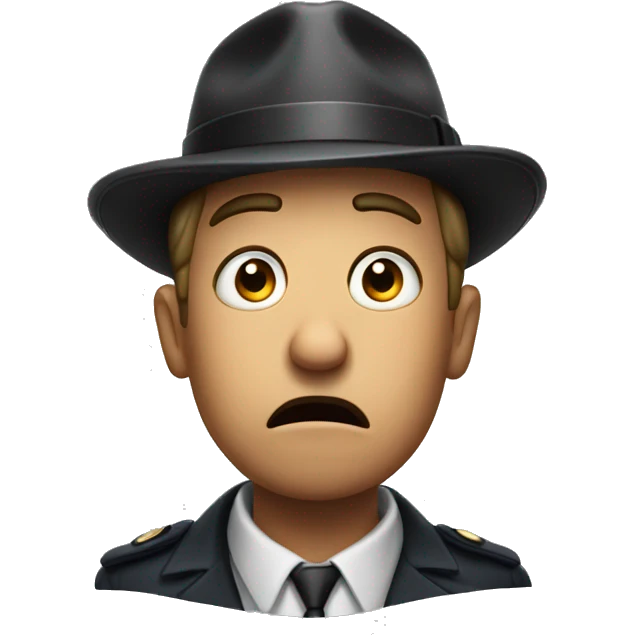 Shocked detective emoji