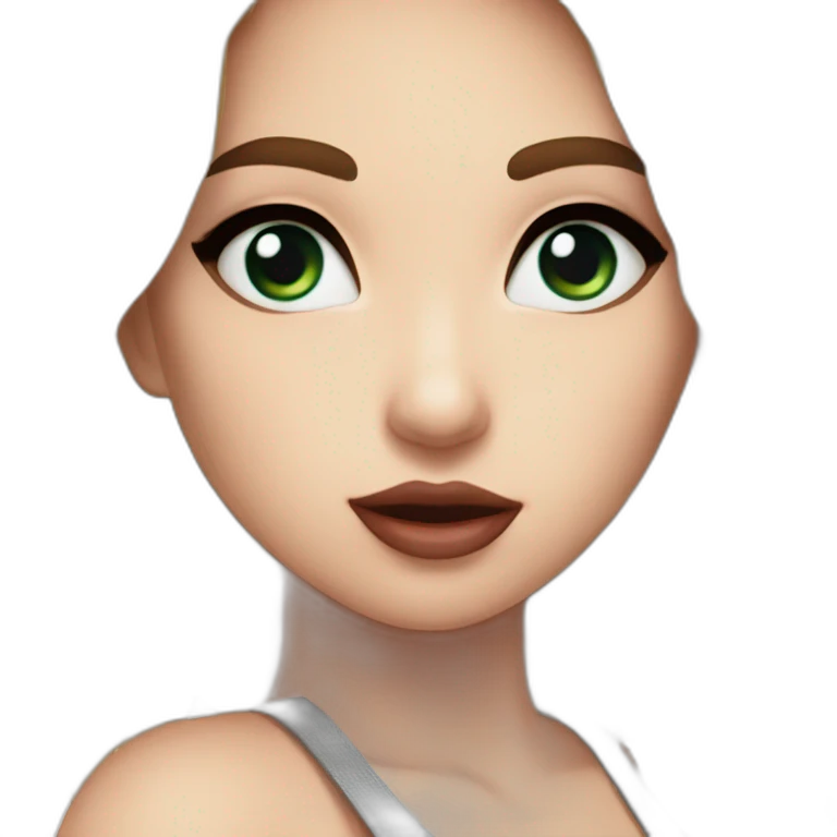 Katarina caucasian posing in fishnet bikini sfw emoji
