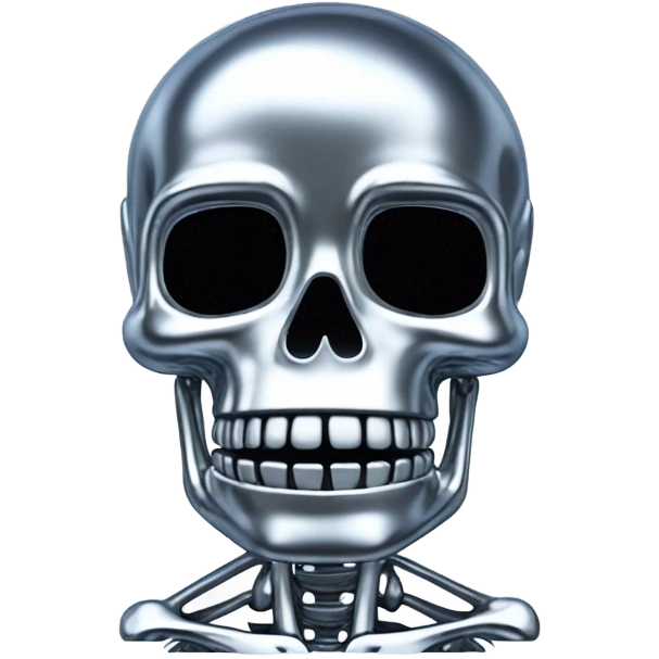 skeleton made of chrome emoji