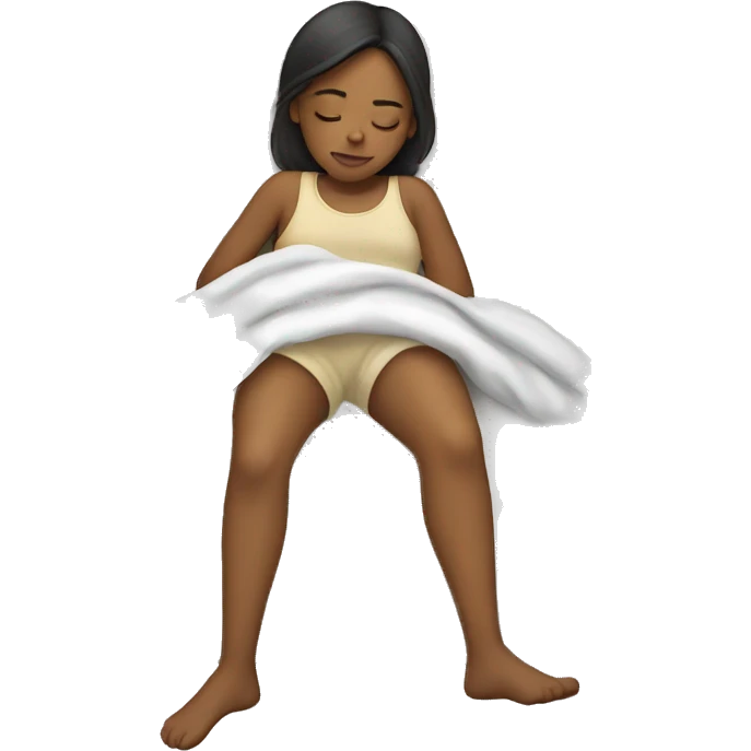 Sleeping girl in bed emoji