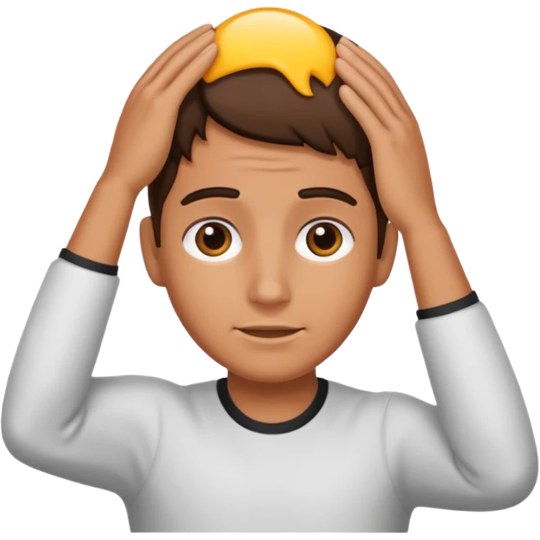 Hand in the head emoji