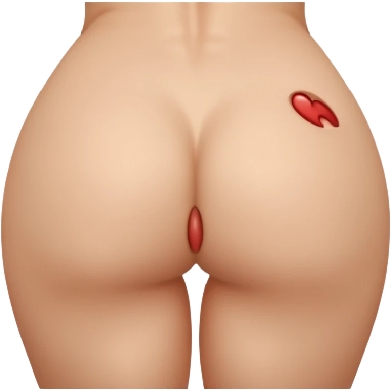 Nude woman opening her butt emoji
