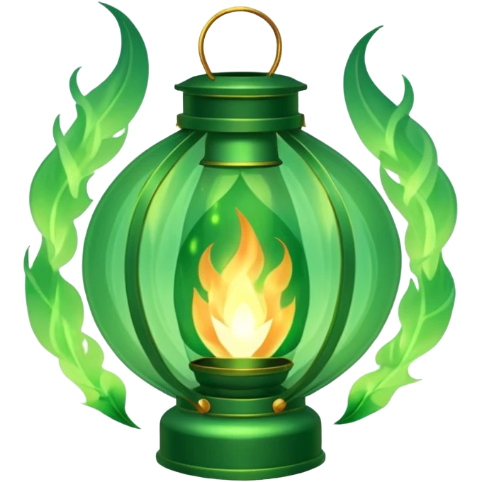 soul green fire lanttern emoji