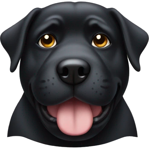 Fat Black Dog emoji
