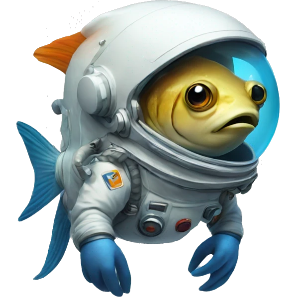Astronaut fish emoji