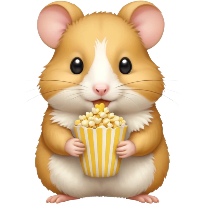 hamster holding pop corn emoji