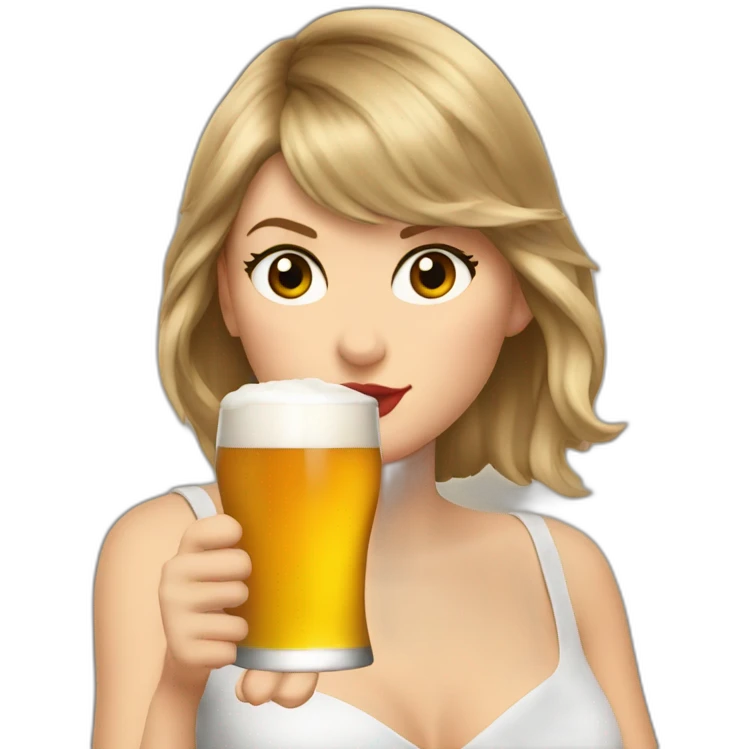 taylor swift drinking beer emoji