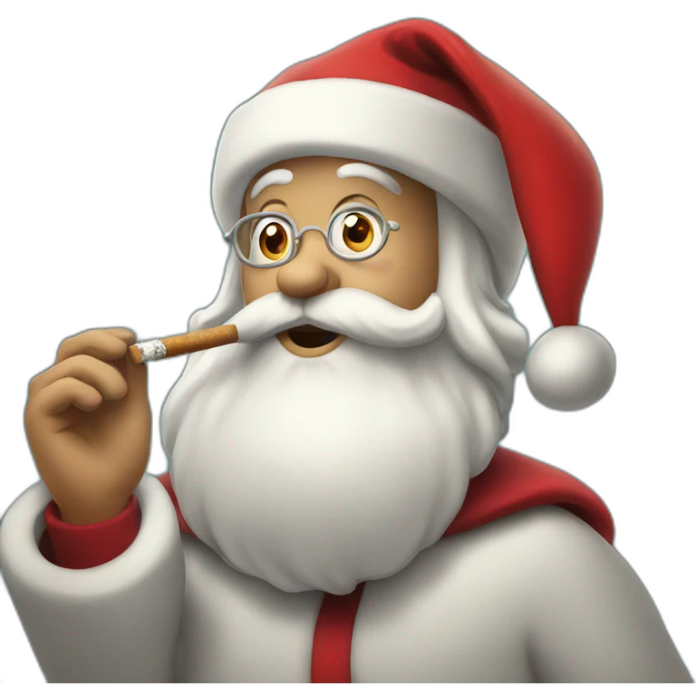 Santa smoking  emoji