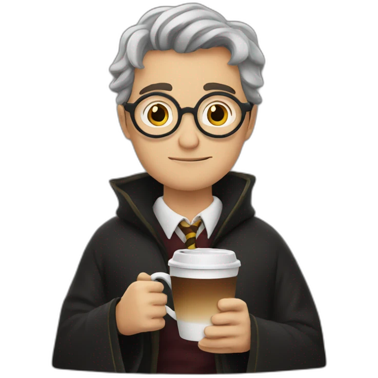 Harry Potter drinking a coffee  emoji
