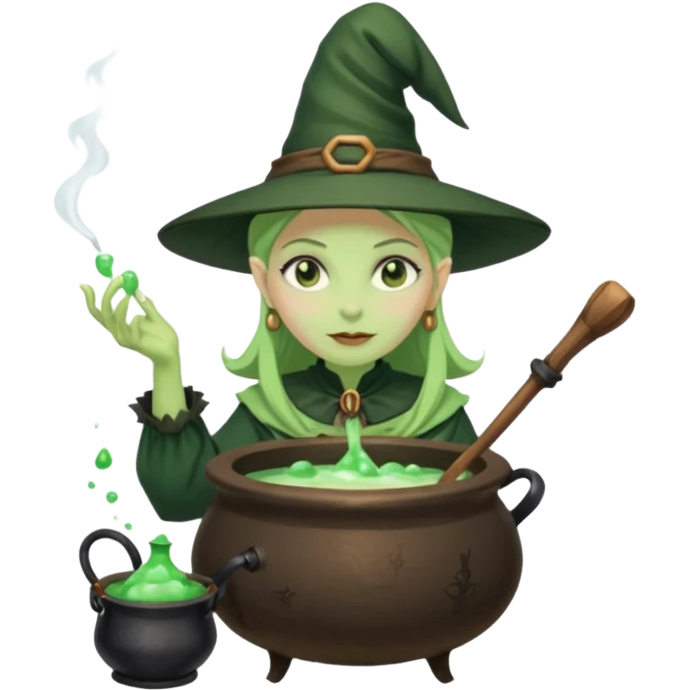 green witch cooking potion emoji