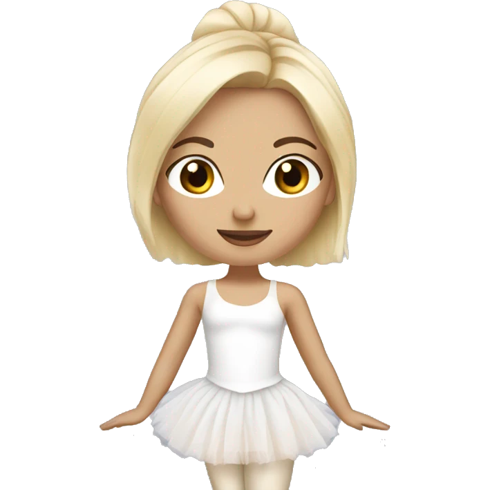 ballerina with white dress blonde hair emoji
