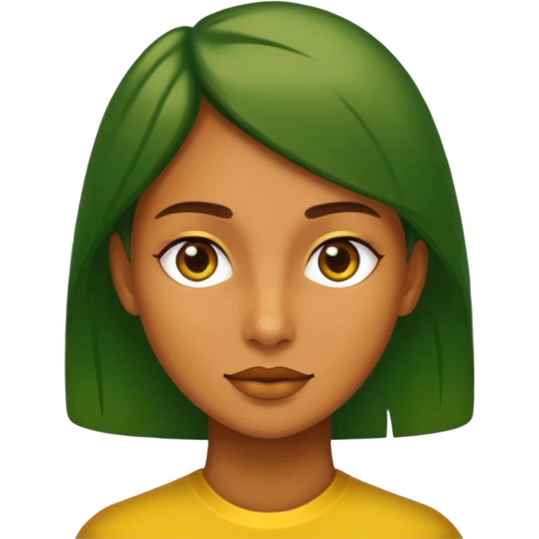 One in golden and green shadows emoji