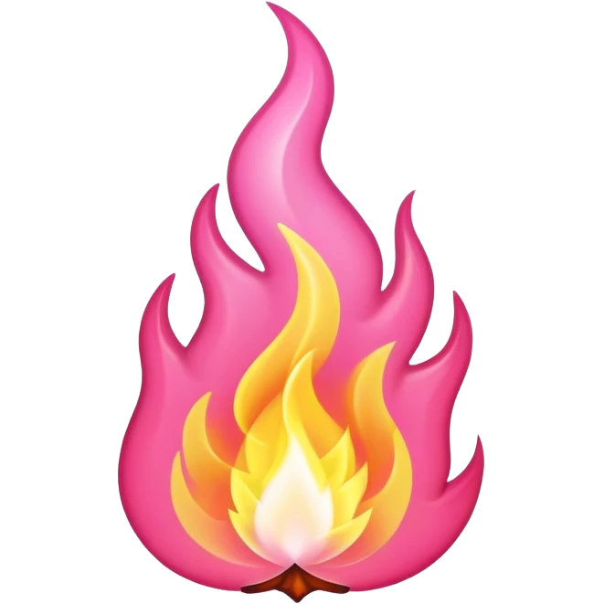 Pink flame emoji