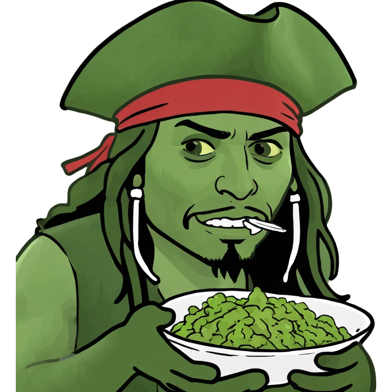 Jack sparrow eating jhony deep emoji