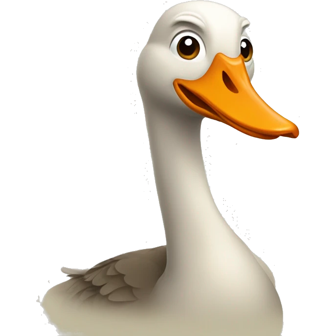 Silly goose drinking beer emoji