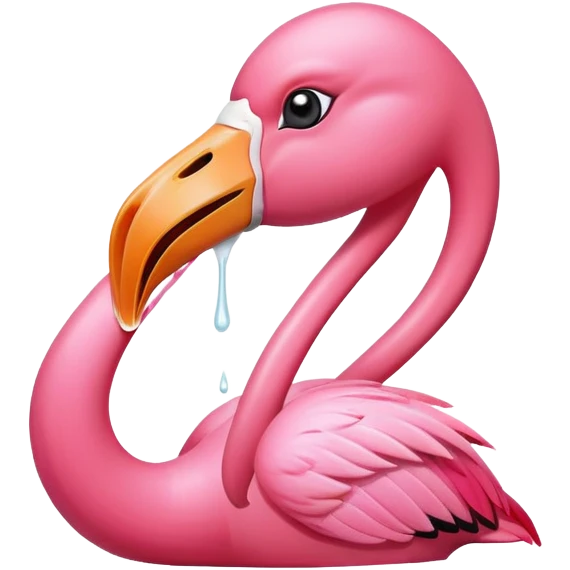 Vomiting flamingo  emoji