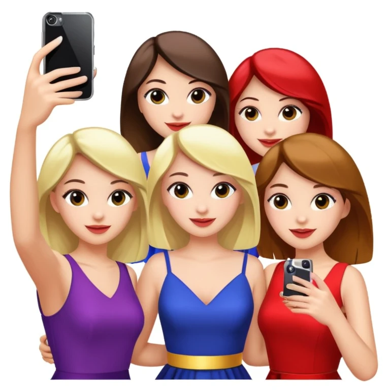 girls taking selfie in club emoji