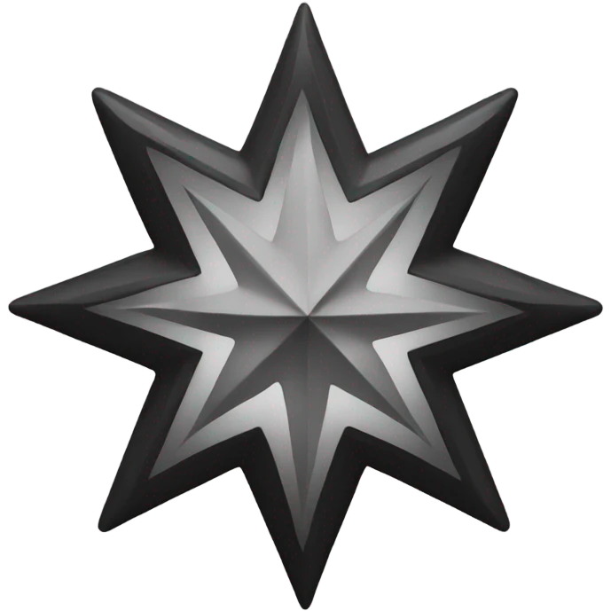 Black seven pointed star emoji