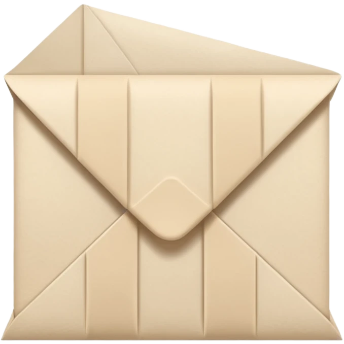 Pale beige letter emoji