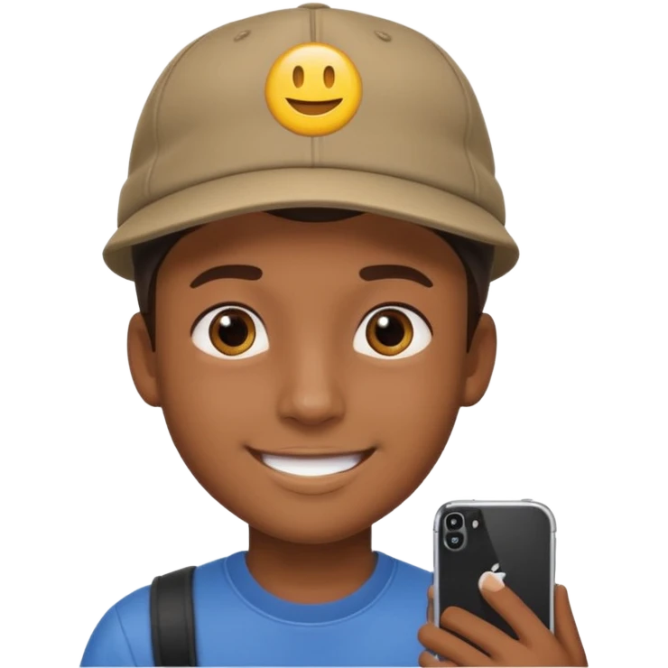 Emoji de chico moreno con gorra de iphone emoji