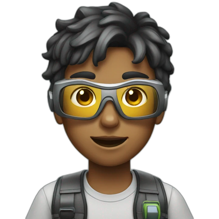 boy wearing VR glasses emoji