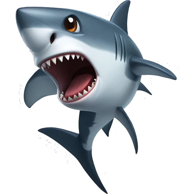 angry shark emoji