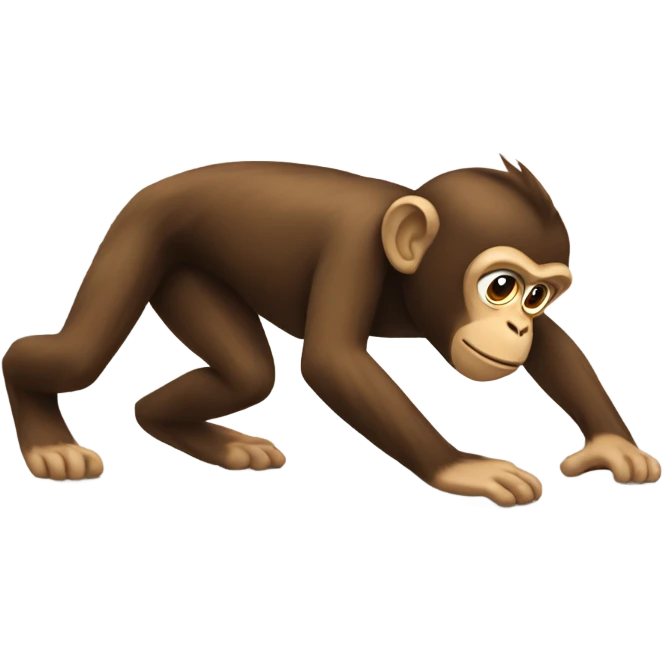 Monkey crawling on ground emoji