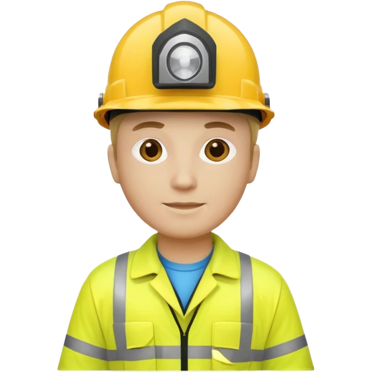 Landmåler med gult synlighetstøy og hjelm emoji