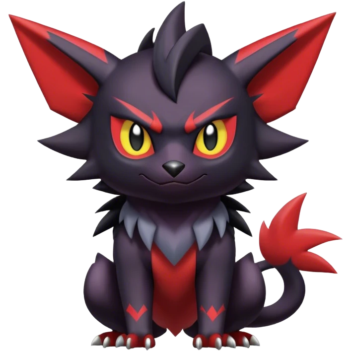Edgy Cute Cool Kawaii Litten-Noivern-Zoroark-Noibat-Pokemon Full Body  emoji