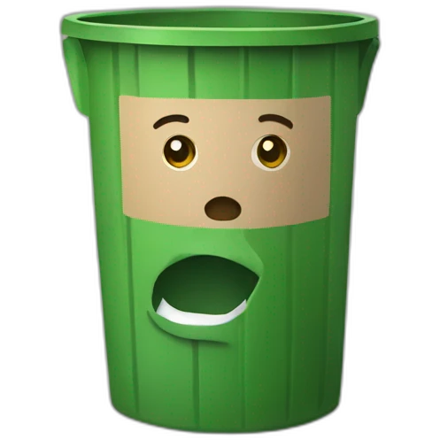 cubo de basura lleno emoji
