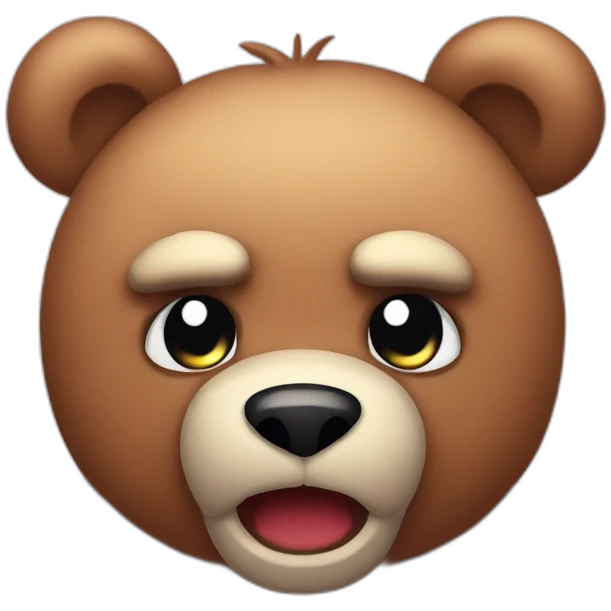 really angry and offended cute cuddly bear toy emoji