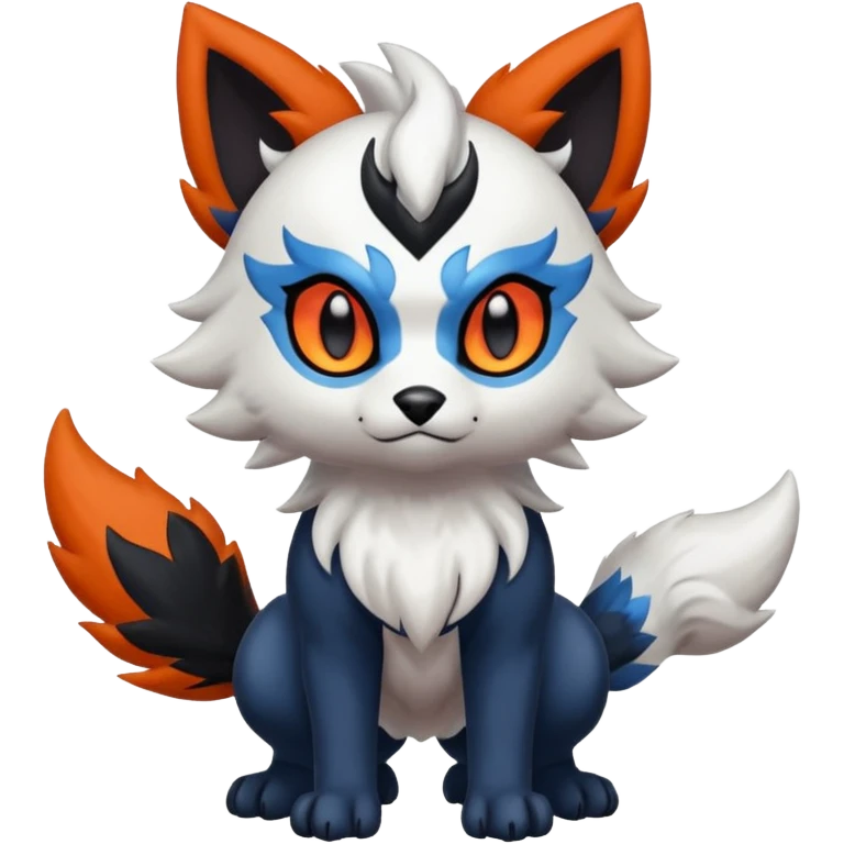 Furfrou-Litten-Absol-Zorua-Sprigatito-fusion, full body emoji