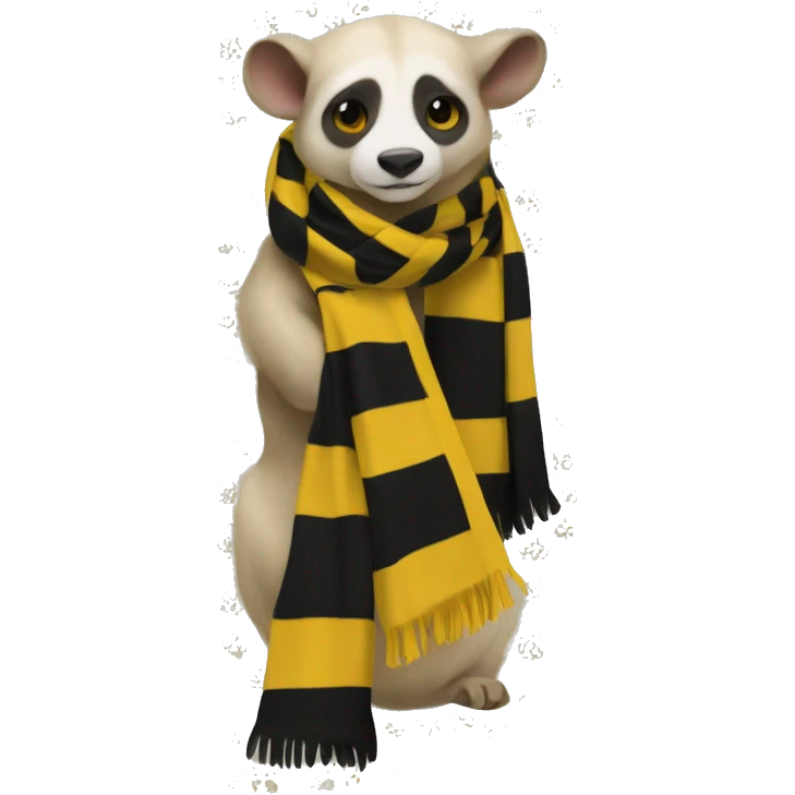 hufflepuff scarf on badger emoji