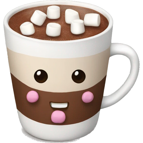Hot chocolate with marshmallows Christmas themed  emoji