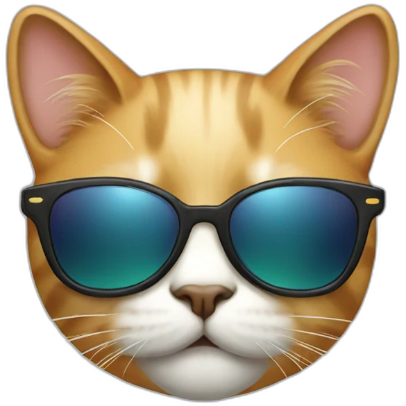 Cat with sunglasses emoji