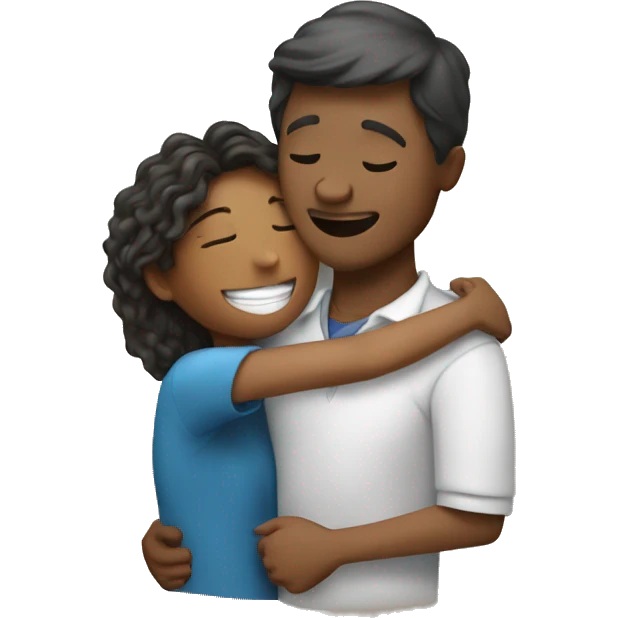 teacher hugs a student
 emoji