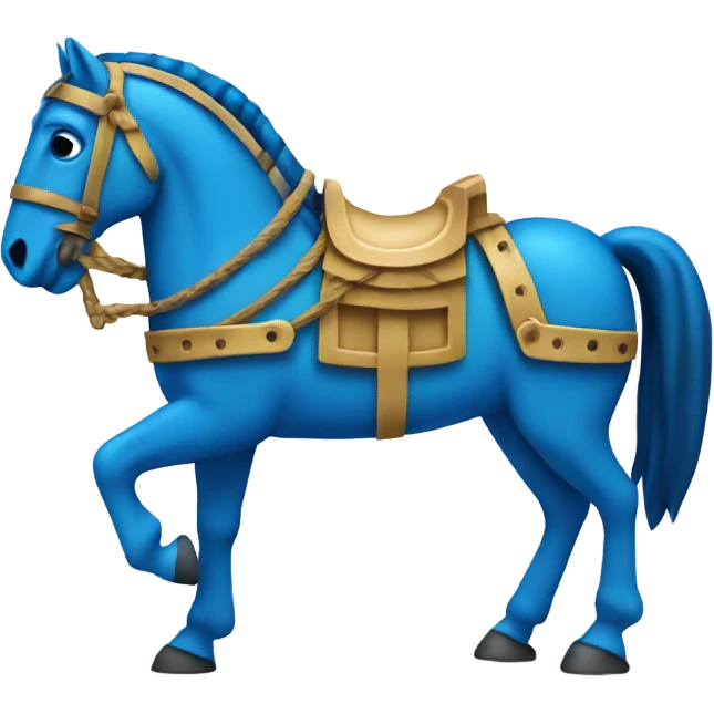 blue Trojan horse emoji