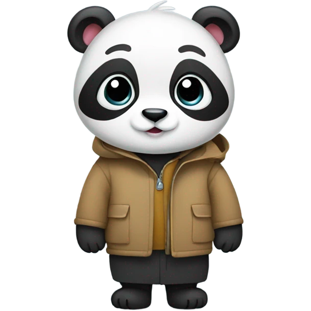 Panda wearing a coat emoji