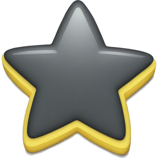a star that is half yellow and the other half dark gray emoji