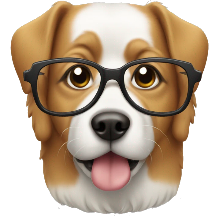 dog with glasses emoji