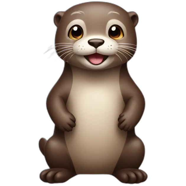 cute otter full body emoji