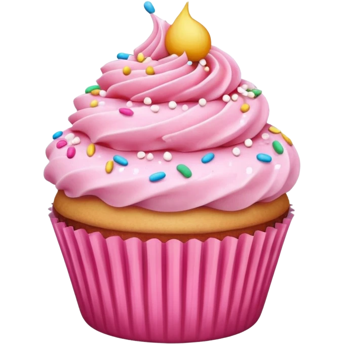 Cupcake with pink icing emoji