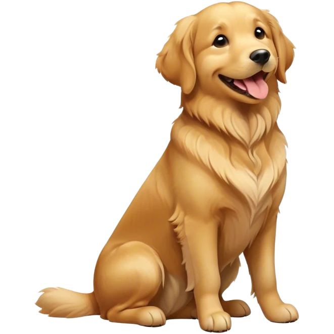 same Dog sitting profile view happy emoji