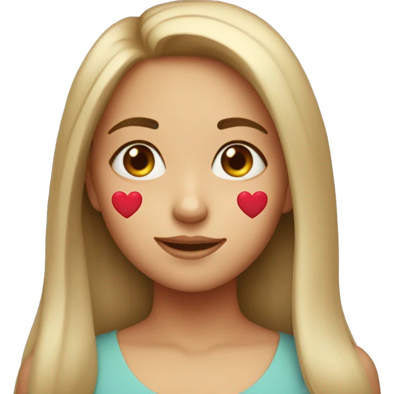 the girl with hearts in her eyes emoji