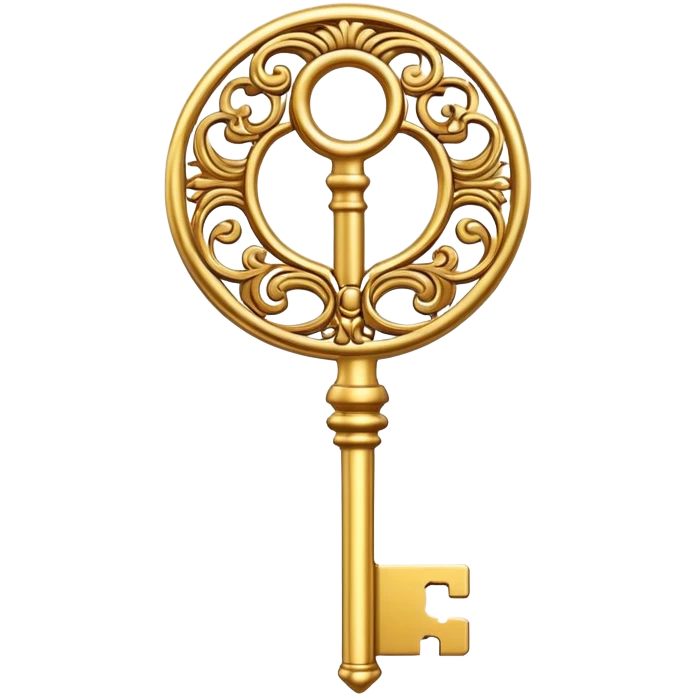 shiny gold key emoji