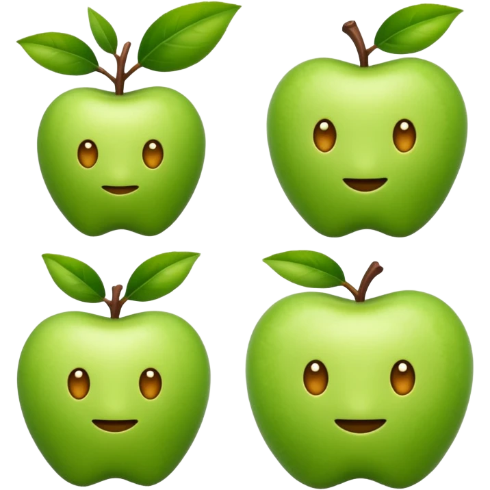 evolution as growing plant transforming into animal, apple emoji style emoji