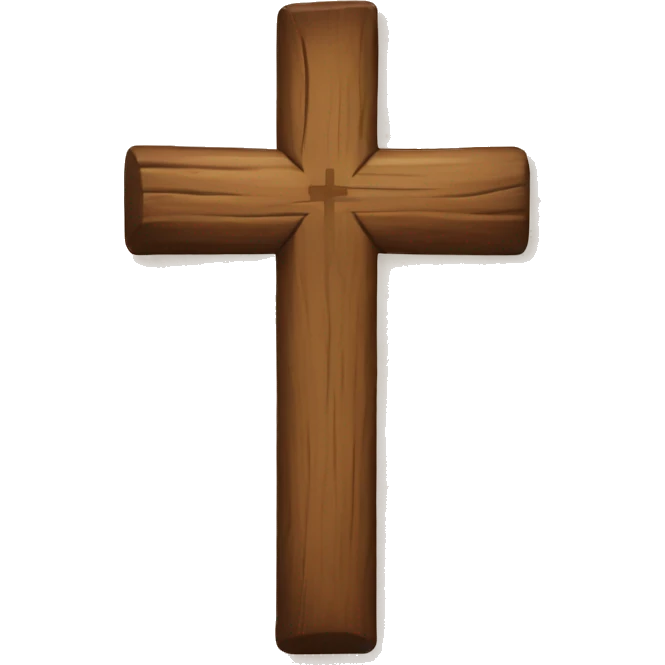 Wood cross emoji