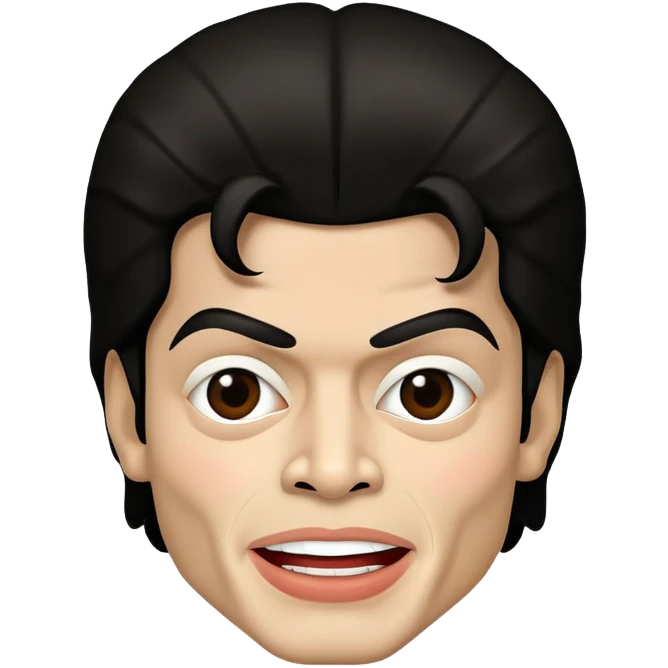 Evil grimacing Michael jackson no nose  emoji